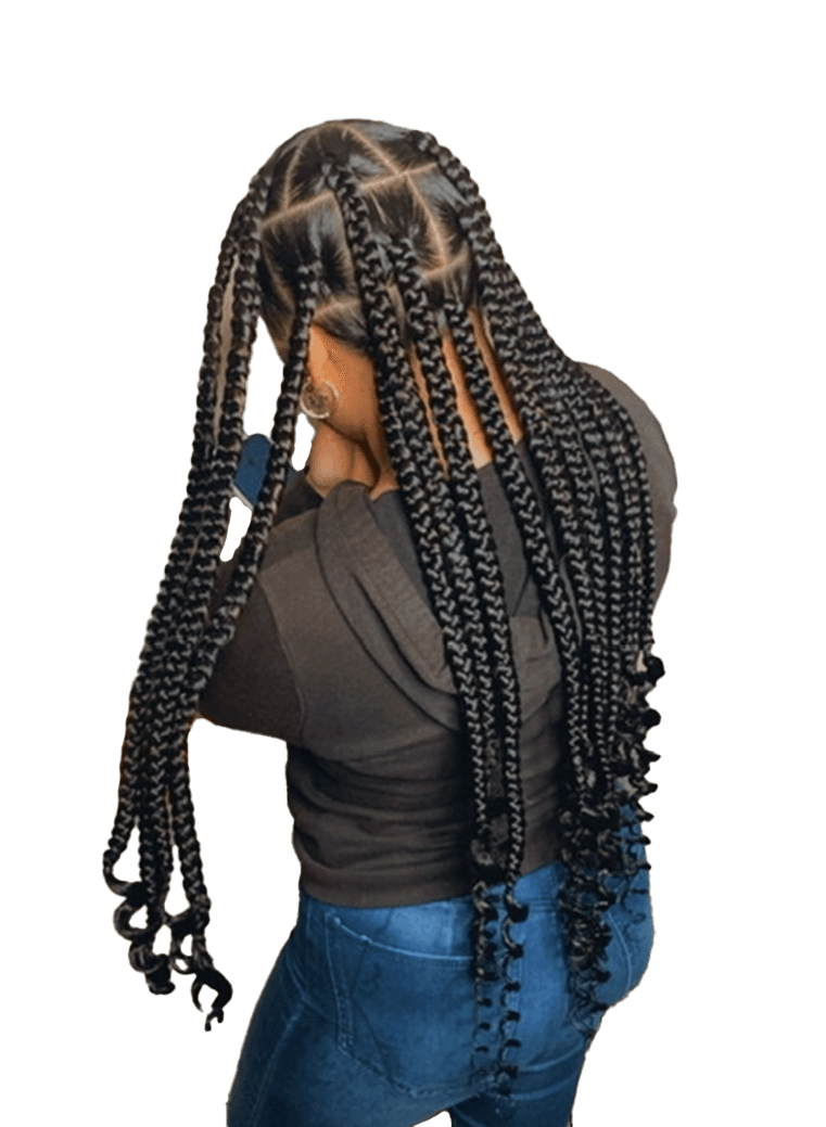 Boho knotless braids by BraidsByLo